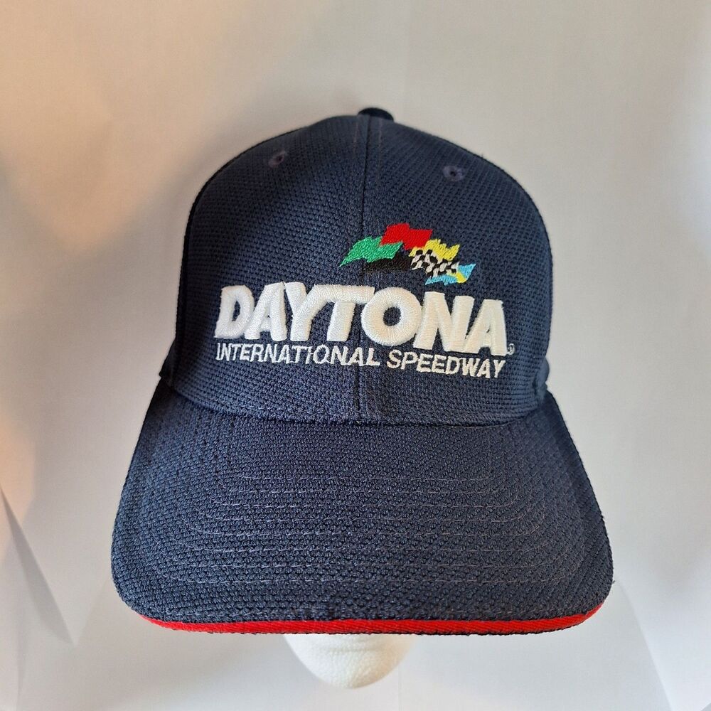 Vintage Daytona International NASCAR Hat Valvoline Racing UltraFit Navy Blue M